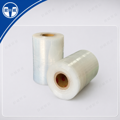 PE polyethylene film roll display, clear plastic film material and packaging applications